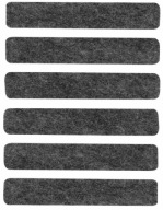Samolepiace plstené podložky šedé 16x92mm balenie 6 ks - VORSTAHL
