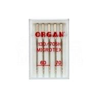 Orgánové ihly do domácich strojov, microtex, 60-70