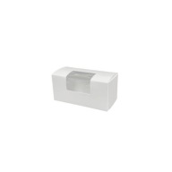 KRABIČKA NA TORTY S OKIENKOM 17x10x10CM BIELA ​​3KS