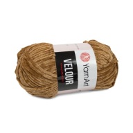 100g YarnArt Velúrová polyesterová priadza hnedá 849