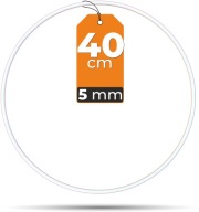 Kovová kruhová obruč BIELA ​​makramé 40cm 5mm SILNÁ