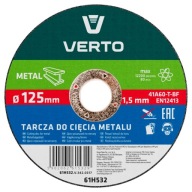 VERTO REZNÉ KOTOUČE NA KOV 125 X 1,5 X 22,2 61H532