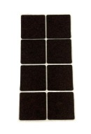 Samolepiace plstené podložky hnedé 38x38mm x8