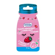 Cukríky BEZ CUKRU Dražé Jahodová mäta 16g.