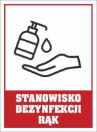 Nálepka STANICA DEZINFEKCIE RÚK 15x20 cm