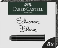 KRÁTKE ČIERNE NÁPLNE 6KS FABER CASTELL