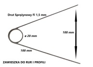 Vešiak na farby na rúry a profily s priemerom 1,5 mm
