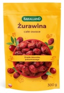 Šťavnaté sušené brusnice celé ovocie Bakalland 300g bez síry PREMIUM