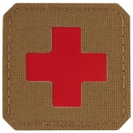 Nášivka na suchý zips MEDIC CROSS LASER CUT M-TAC Medyka Cross Multicam - červená