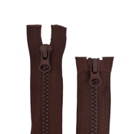 ČLENKOVÝ Zips DVOJTAŽNÝ 75 CM - HNEDÝ