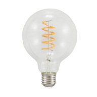 GLOB G95 E27 LED žiarovka 4W teplá 2200K 210lm priehľadná POLUX