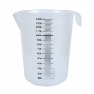 DRŽIAK polypropylénová odmerka so stupnicou 1400 ml a rukoväťou