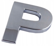 H9E49 ZNAK PÍSMENO CHROMOVÉ PÍSMENO P p VEĽKÉ 5,6 cm