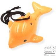 mini OCARINA, keramika, pomaranč, delfín, 6 otvorov, úchyty, tóny ocarina