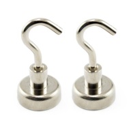NEODYMIUM E20 MAGNETICKÝ DRŽIAK S HÁČKOM 2 KS