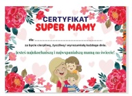 Certifikát SUPER MAMA Darček ku Dňu matiek pre mamu + ANTYFRAME