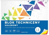 INTERDRUK Technický blok s farebnými listami A4, 10 listov