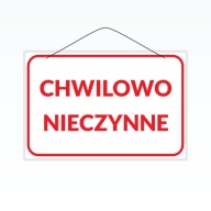 Laminovaný nápis A5 DOČASNE ZATVORENÉ