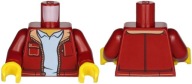 Lego New Torso tmavočervená bunda so zipsom 973pb3162c01