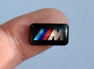 1ks BMW M-Power 3D logo chrómové nálepky na ráfiky kokpit volantu 18x10