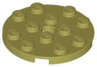 LEGO Okrúhly tanier 4x4 Olivovo zelená 6024666 60474