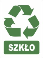 Recyklačná nálepka SKLO 15x20 cm - 1 kus