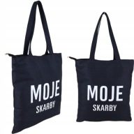 MOJE POKLADY Nákupná taška Čierna