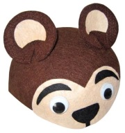PLSTENÝ MEDVEĎ KLOBÚK, BEAR, FELT BEAR