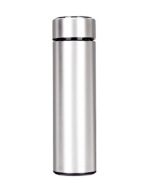 Termoska smart LED termohrnček na fľašu, 500ml, strieborná