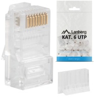 10 ks SVORKY ZÁSTRČKA RJ45 UTP Cat 6 s vodiacou LAN zástrčkou 8P8C Lanberg