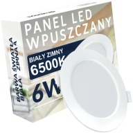 SVIETKO STROPNÝCH SVIETIDIEL LED PANEL ZÁPUSTNÝ STROPNÝ POD STROP KRUHÝ OKRUH STUDENÝ