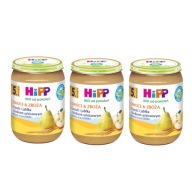 HiPP BIO Hrušky a jablká so špaldovou kašou 3x190g