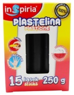 Školská plastelína ČIERNA 15 tyčiniek 250g Inspiria 9837