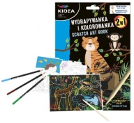 Kidea Hra na vyfarbovanie a škrabanie Zvieratká 2v1