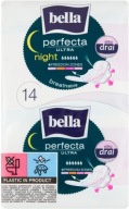 BELLA Perfecta Silky Drai Night hygienické vložky s krídelkami 14 ks
