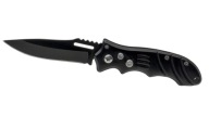 Vreckový nôž, pružinový bočný, 16 cm, čierny
