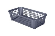 Košík plastový kôš DOMINO 1 19x9x5 Strieborný