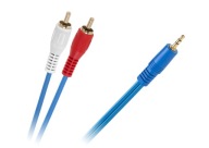 PC kábel Tower jack 3,5 - 2x RCA 3m GOLD HQ (1437b)