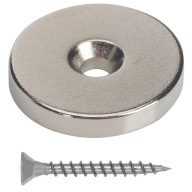 NEODYMIOVÝ MAGNET 25x5 S OTVOROM 7,5/4,5 + SKRUTKA ZDARMA