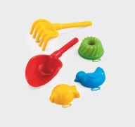 Plážový pieskový set, lopata na hrabanie, POĽSKO