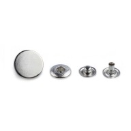 Patentka MONETA LUX 17 MM plochá strieborná 10 KS 792