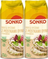 Sonko Ryžové oblátky Tekvicové semienka riasy 130g x2