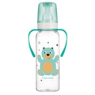 Fľaša CANPOL BABIES s rúčkou, tyrkysová, 250 ml
