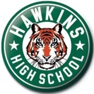 STRANGER THINGS HAWKINS HIGH SCHOOL PIN 2.5