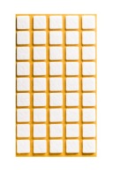 Samolepiace plstené podložky pod štvorcový nábytok – BIELE 14x14mm