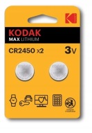 KODAK LÍTIOVÉ BATÉRIE MAX CR 2450 BLISTER X 2 KS. PASTILKY