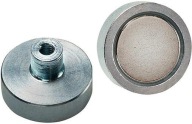 Plochý magnet, neodýmový, so závitovým puzdrom. 10x4,5/ 1