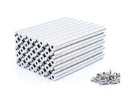 Neodymový magnet 10*3mm s otvorom na skrutku, silný + skrutky, sada 10 ks.