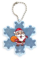Reflexný prívesok s tvrdým snehom Santa Claus CE
