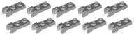 LEGO tanier s háčikom 1x2 sivý 10ks 14418 N